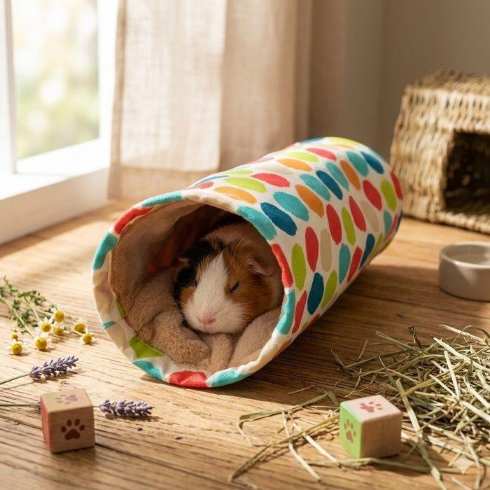 Tunnel de détente Fizi rembourré 14 x 34 cm pour rongeurs