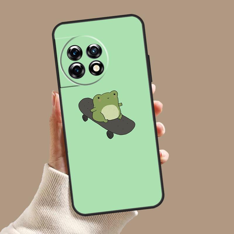 Frog Skateboard Cute Kawaii Case For OnePlus Nord 5 CE 3 4 Lite N20 N30 OnePlus 15 13 12 11 8 9 10 Pro 10T 13T 13R Cover
