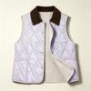 Women's 2025 Collarless Cotton Vest - Autumn/Winter Large Size Round Neck Waistcoat