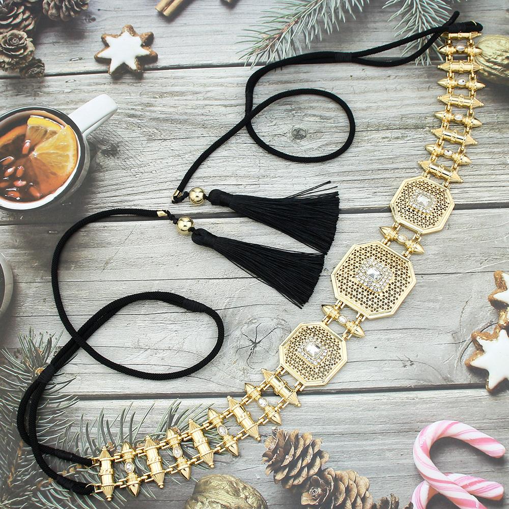 Damenhand-Seilgürtel, Gürtel, Quaste, Brautgürtel, Goldschmuck, befestigen Sie den Seilgürtel