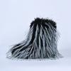 Fashion Women Faux Fur Boots Winter Fluffy Plush Warm Mid Calf Snow Boots Luxury Fashion Furry Boots Comfortable Outdoor Flat Shoes