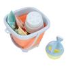 Beach Toys Set Collapsible Sand Bucket and Shovels Set Interactive Kids Sand Toys for Beach Party   Activities