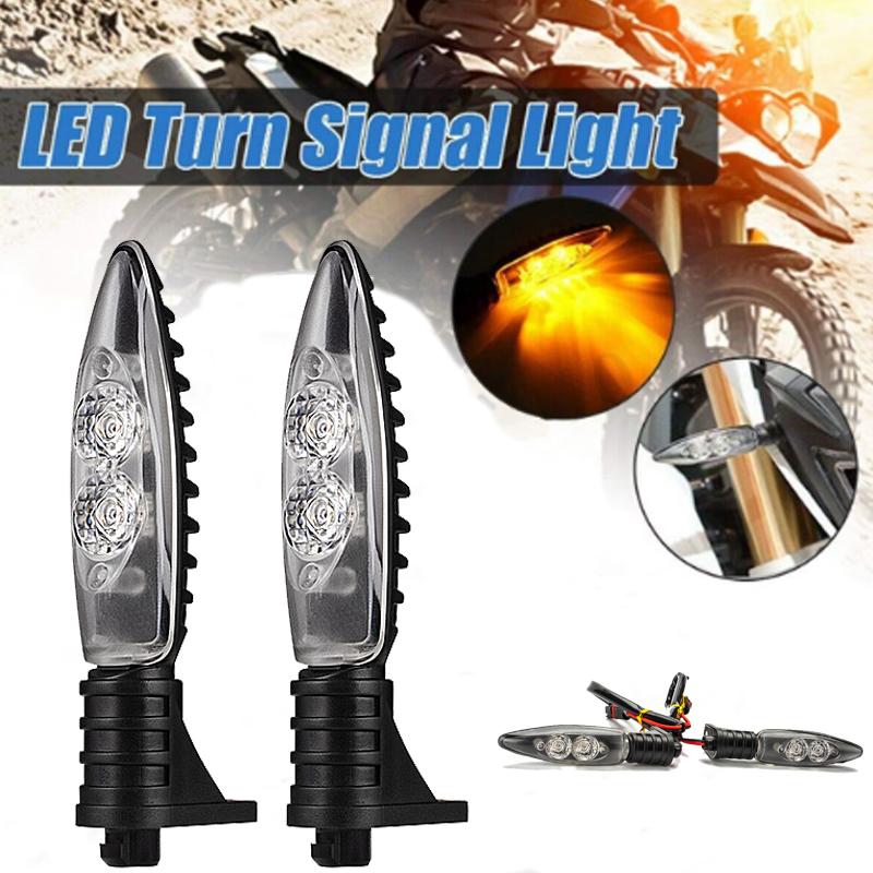 2Pcs Motorcycle Front Indicator Blinker Lamp 12V Moto LED Turn Signal Light For G310GS G310R F 650 700 800 GS K 1200 R SPORT
