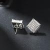 1 paar Silber Quadratische Klassische Zirkon Ohr Studs Für Männer Frauen Mode Glänzende Faux Diamant Bolzen Ohrringe Schmuck Geschenk für