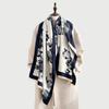 Double-sided petal jacquard imitation cashmere scarf women's leisure atmosphere new high-quality scarf shawl soft and thick