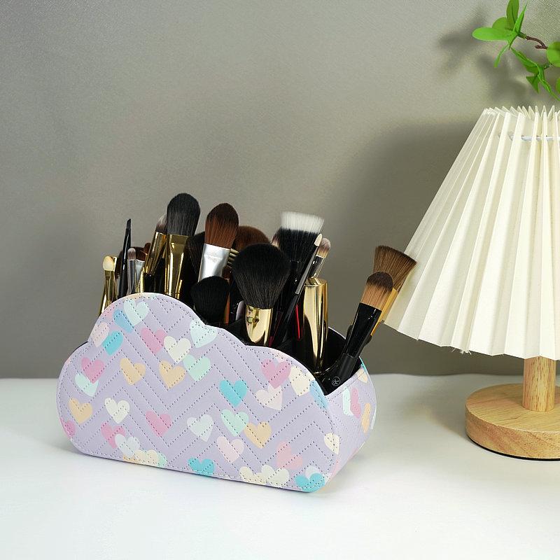 Pink Cloud-Shaped Multifunctional Storage Box for Cosmetics, Remote Controls, and Office Supplies