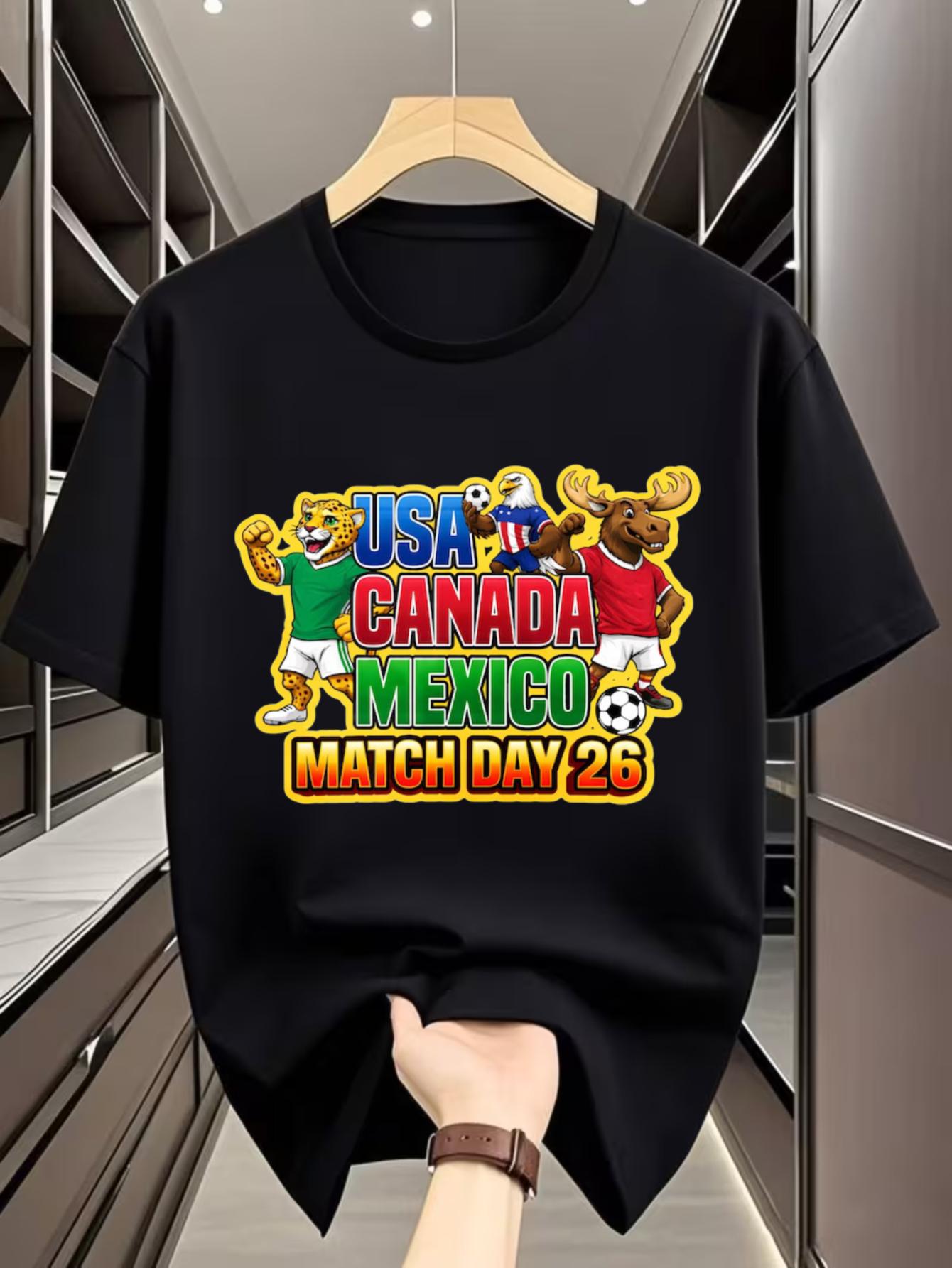[2026 FIFA World Cup Licensed] World Cup 2026 T-Shirt USA Canada Mexico Soccer Fan Gift S чёрный