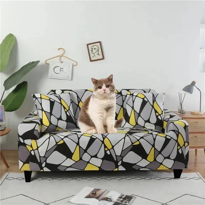 Printed Sofa Cover Stretch Couch Cover Sofa Slipcovers for Couches and Loveseats Washable Furniture Protector for Pets Kids