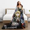 Death Note Manga Anime TV Show Poste Blanket Soft Street Trend Plush Throw Blanket For Bedroom Flannel Bedspread Bed Cover