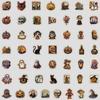 50 Retro Halloween Graffiti Stickers Mobile Phone Computer Skateboard Waterproof Decorative Stickers Halloween Holiday Stickers