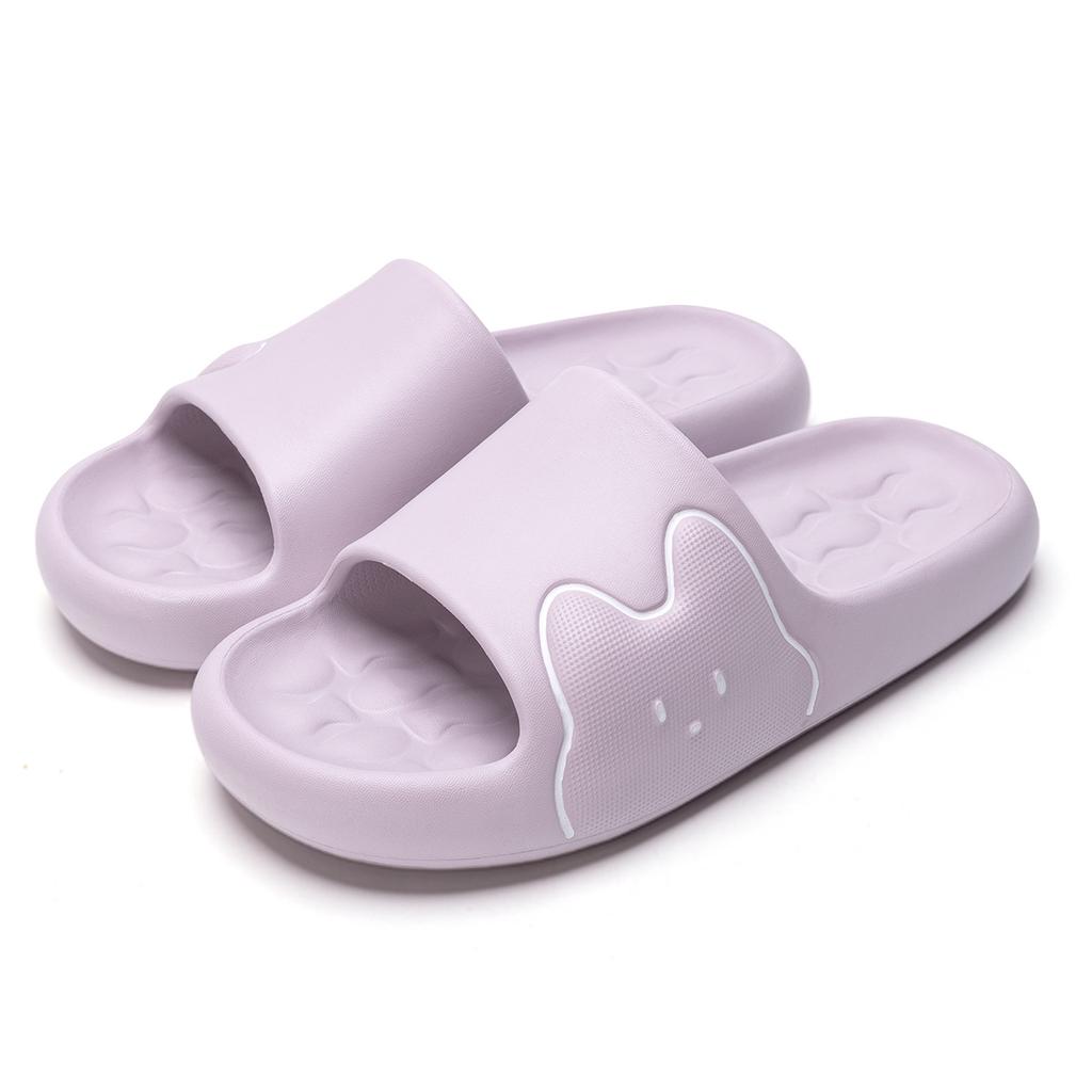 Cute Women Home Slippers Thick Bottom EVA Indoor Slides Soft Comfortable Non-slip Slippers Breathable Lightweight Men Bathroom Slippers
