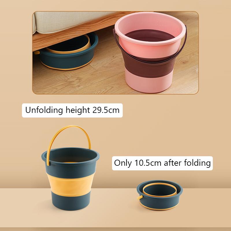 5/10L Přenosný skládací kbelík na mytí venkovní skládací umyvadlo silikonový kbelík na vodu kemping úspora místa kbelíky na mytí auta