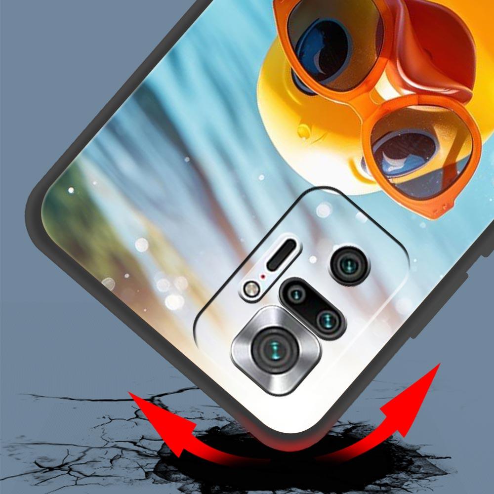Cartoon Duck Phone Case Cover for Redmi 14C 10C Note 15 14 13 12 10 11 K40 Pro Plus 5G Shockproof Soft TPU Shell Fundas Capas