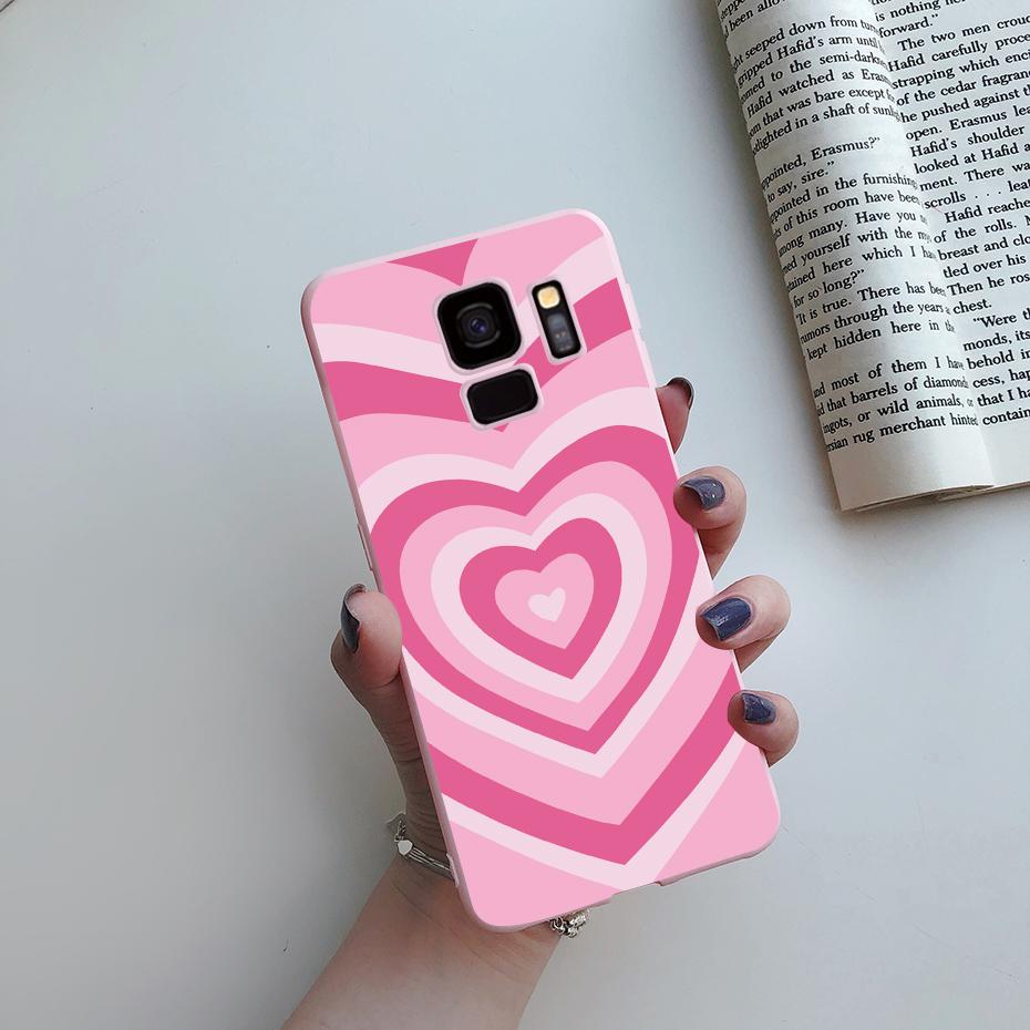 Fashion Daisy Flower Cute Silicone Cartoon Phone Case for Samsung Galaxy S9 S9 Plus Samsung S 9 Samsungs9 Plus S9plus Case Cover
