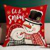 Christmas Reindeer Pillow Cover Christmas Throw Pillow Cover Cushion Soft Case Seasonal Decor Elk Snowman Christmas Tree Pillow