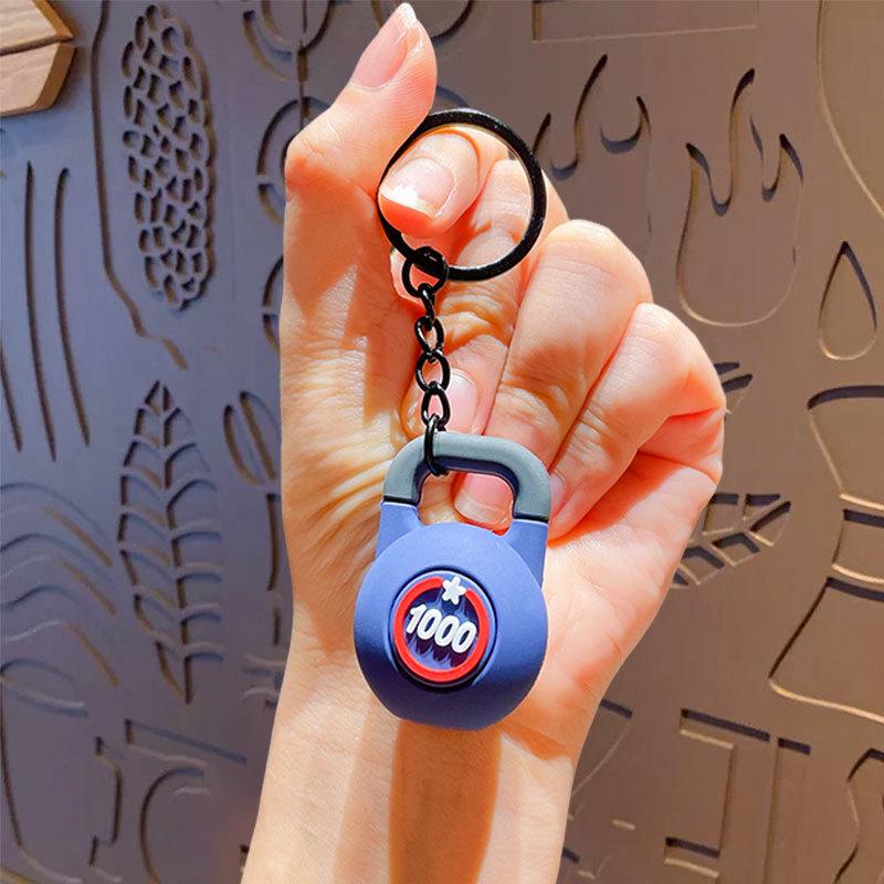 High-Grade Mini Fitness Equipment Keychain Charms & Ornaments