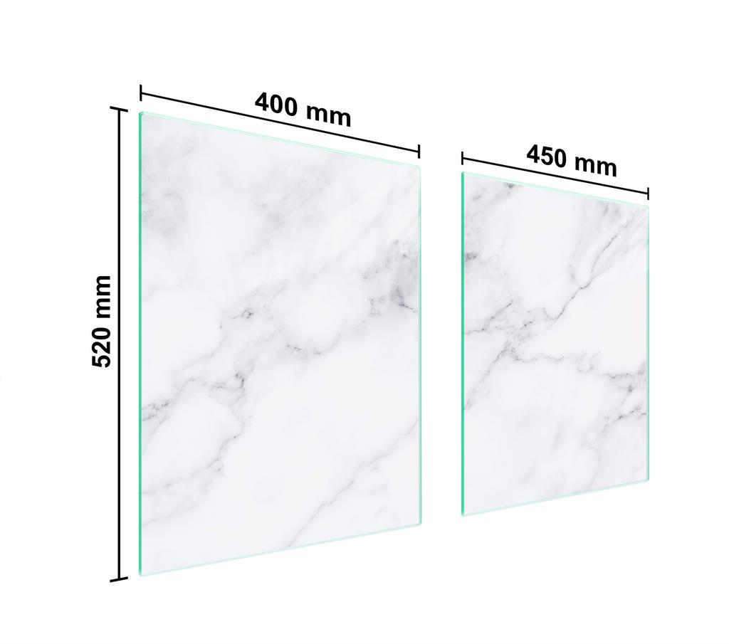 SKLENĚNÁ OCHRANNÁ DESKA NA KUCHYŇSKOU LINKU 85x52 MRAMOR