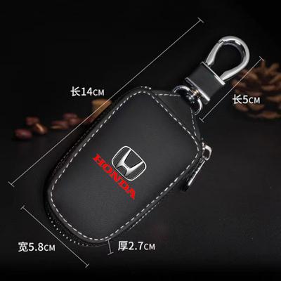 VJA3 Leather Car Key Cover for Civci FIT CRV Accord Jazz HRV Dio Prelude Odyssey City Pilot Key Holder Remote Case Keychain