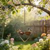 Community Space Bird Feeder Metal Heart Feeder Outdoor Hanging with Patio 2