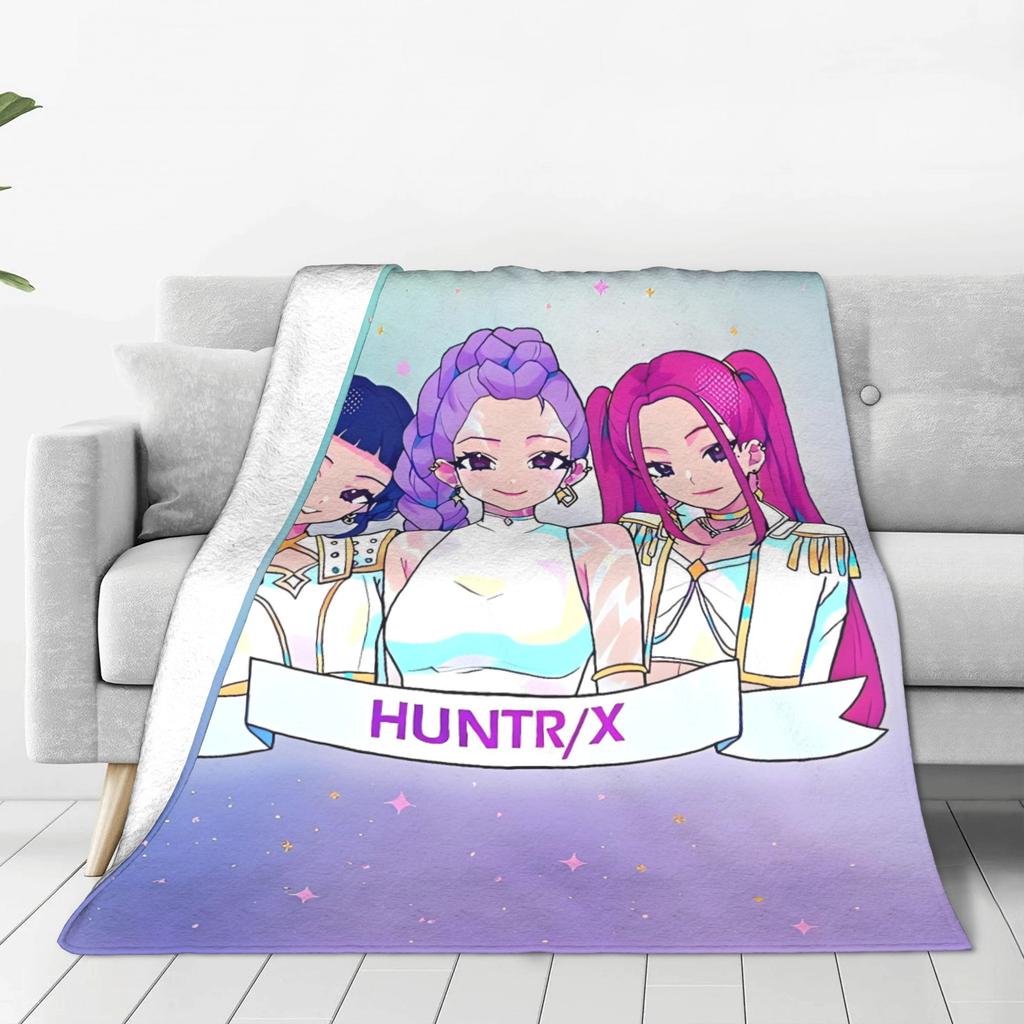 Huntrix Blanket  Soft Warm Print Plush Bedding Throws For Children Outdoor Flannel Bedspread Bed Cover