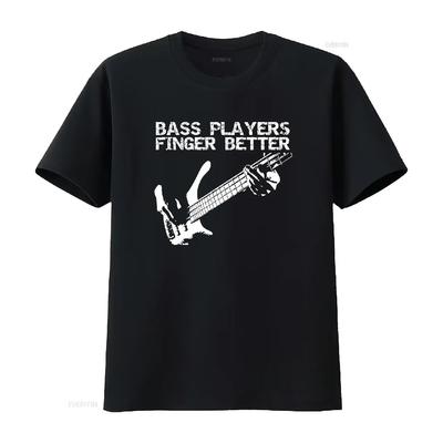 Bass Players Finger Better Guitar T Shirt Long or Short Sleeves Vintage Washed Unisex Soft Comfortable Top For Everyday Wear