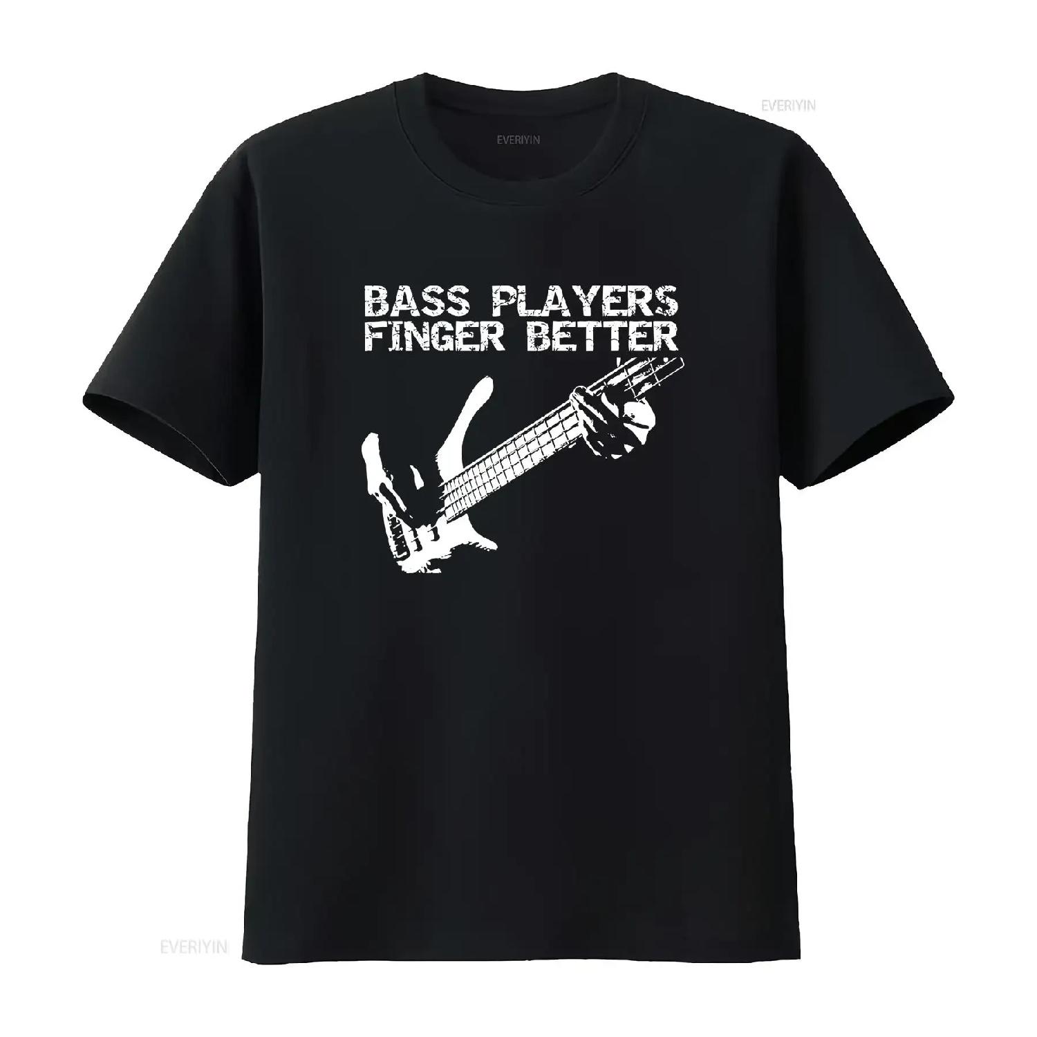 

Bass Players Finger Better Guitar T Shirt long or short sleeves vintage Washed Unisex Soft Comfortable Top For Everyday Wear XXXXXL чорний
