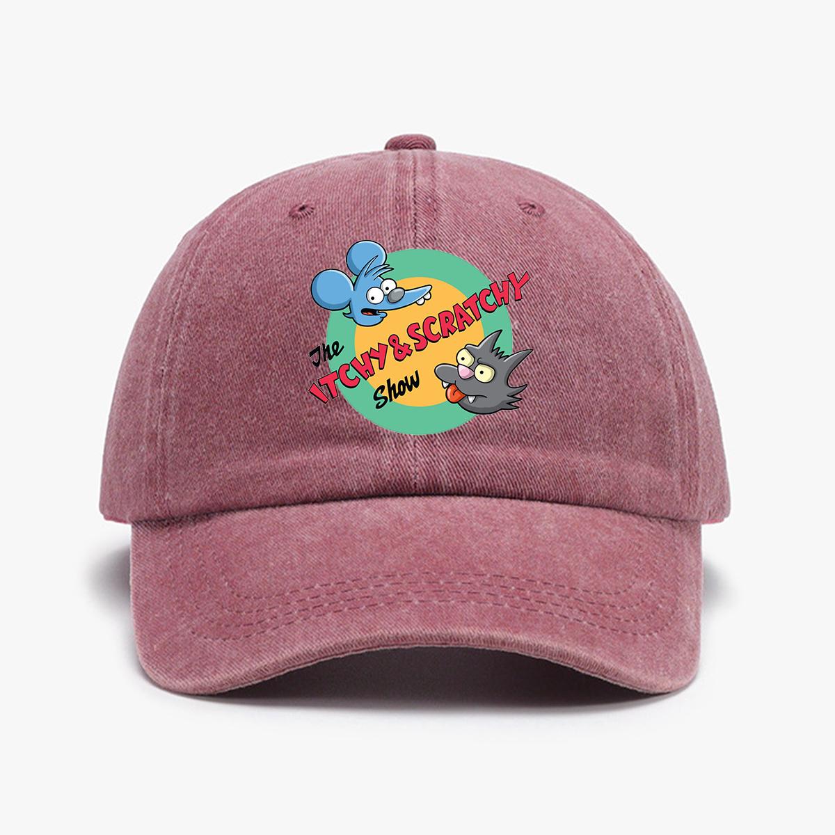 

1pc Printed Baseball Cap Unisex s Retro Washed Distressed Sun Hat Outdoor Fashion Accessory Hat