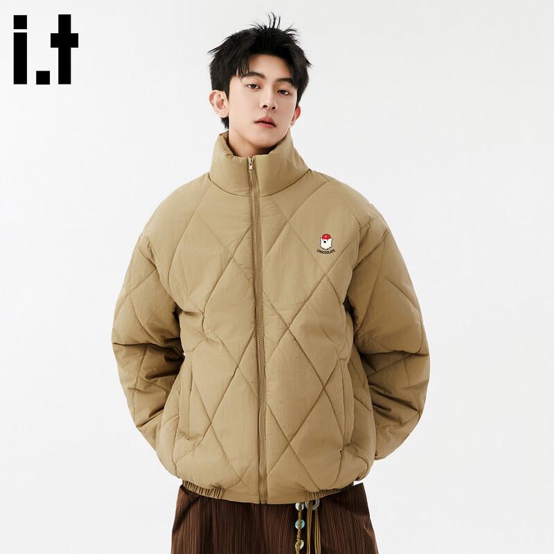 CHOCOOLATEit Men s Plaid Stand-Collar Padded Winter Jacket XL