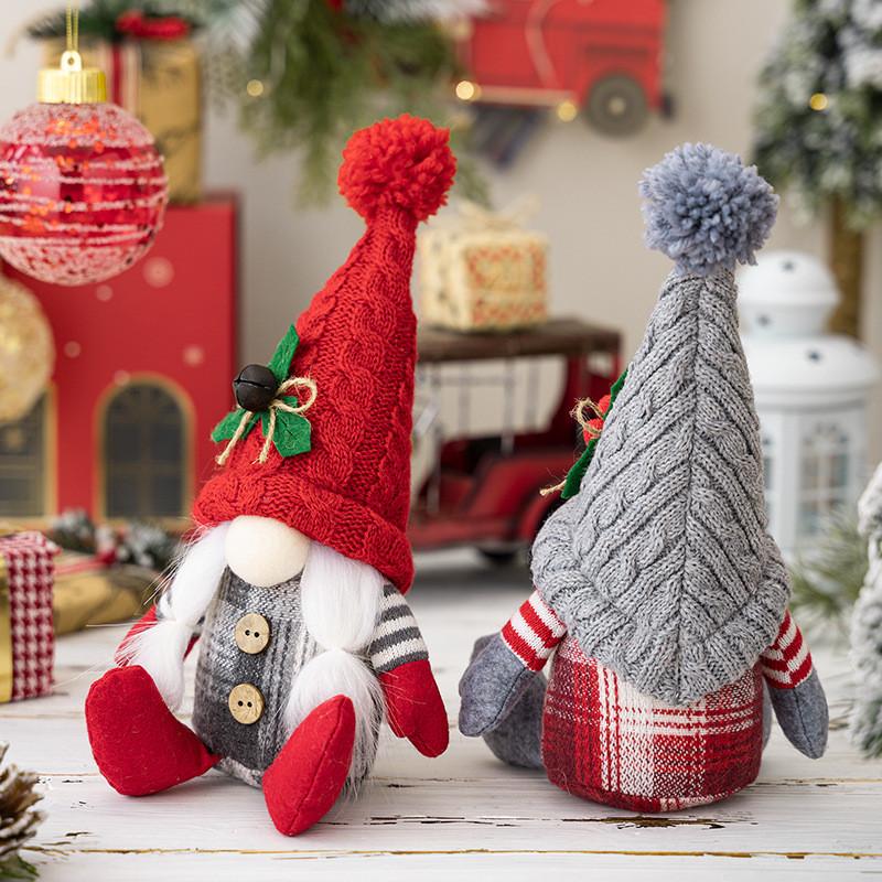 Gemütlicher nordischer sitzender Wichtel Dekopuppe für schöne Weihnachtsdeko Geschenke