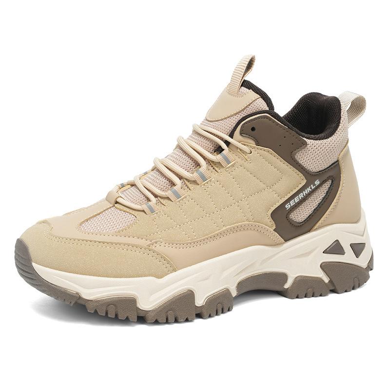 Four Seasons Hard Work High Top Large Size Platform Sports Casual Shoes Hiking Shoes Daddy Shoes