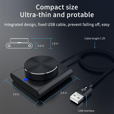 USB Knoflík pro ovládání hlasitosti Multimediální ovládací knoflík s funkcí ztlumení/pauzy jedním tlačítkem pro PC Podpora Windows/Mac/IOS/Android/Linux