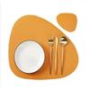 1/4/6 Sets Black Table Placemats and Coasters Oval Shaped Table Mats Pad Kitchen Accessories Place mat for Indoor  Outdoor