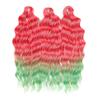 FREEDOM Synthetische Flecht-Haarverlängerungen Tief Gewellt 24 Zoll Lang Lockige Braids Haare Ombre Braun Regenbogen Twist Häkel-Haar