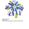 Sparkling Rhinestone Brooch Radial Design Flower Lapel Pin Elegant Brooch Pin Outfit Accessory for Women Dresses Coats Shirts