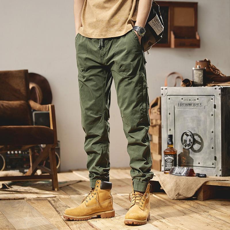 New Overalls Men's High-end Men's Casual Pants Trendy Pants Loose Fashion Retro Men's Clothing