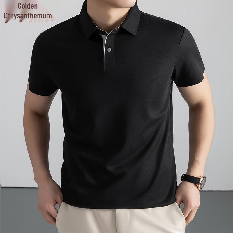 Jinjuan Men s Ice Silk Seamless Cooling Sun Protection Polo T-Shirt 54