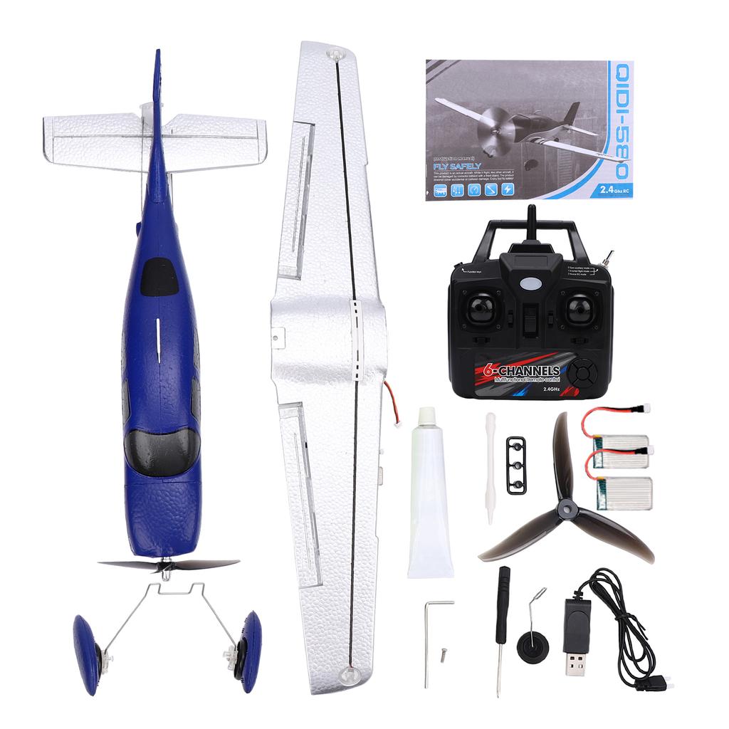 2.4G RC Stunt Plane, 5CH EPP Foam Remote Control Airplane with Brushless Motor, LED Lights, Timer Alert for Beginners Adults