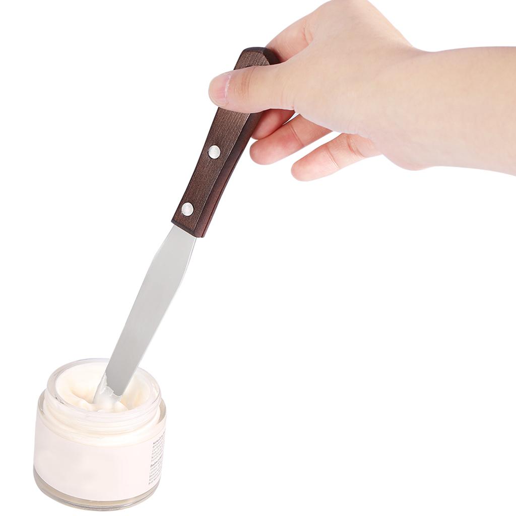 Waxing Spatula Metal Wax Mixing Knife Applicator Wood Handle Hair Removal Tool