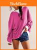 Street Style Kapuzenpullover mit langen Ärmeln und Farbblockmuster für modebewusste Frauen