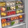 Practical Refrigerator Organizers Sealed Drawer Food Container with Lid Transparent Freezer Storage Box Kitchen Supplies