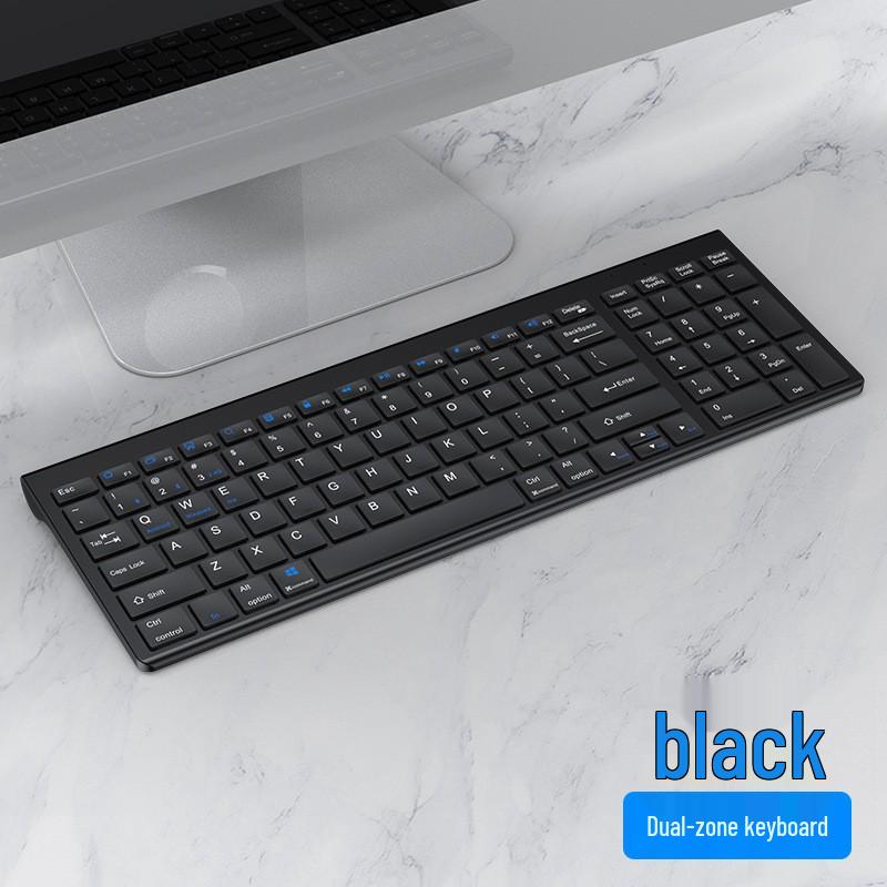 Rechargeable Silent Wireless Bluetooth Keyboard & Mouse Set for iPad, Laptop, and Desktop.