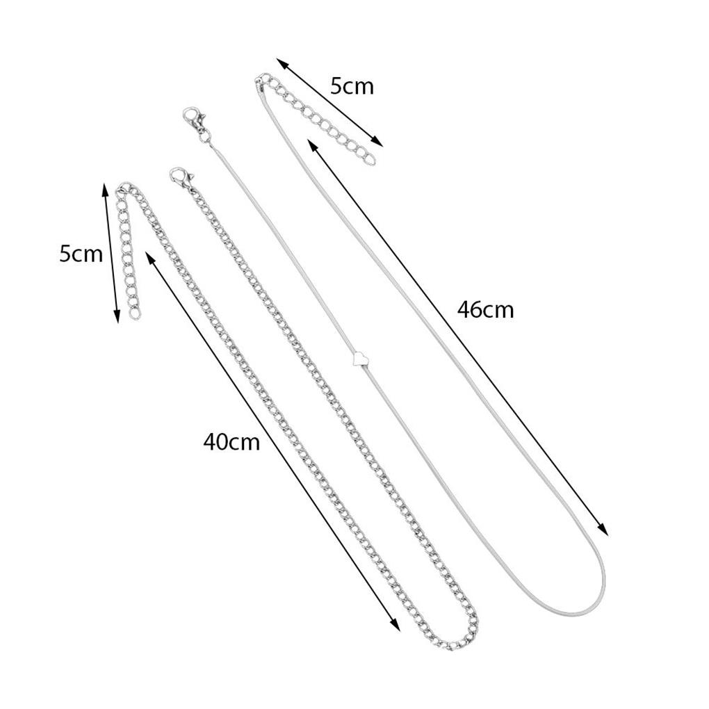 Beach Ankle Bracelets Wear-resistant Vintage Anklets Chain Silver Double-Layered Ankle Chains Foot Jewelry Pendant for Women