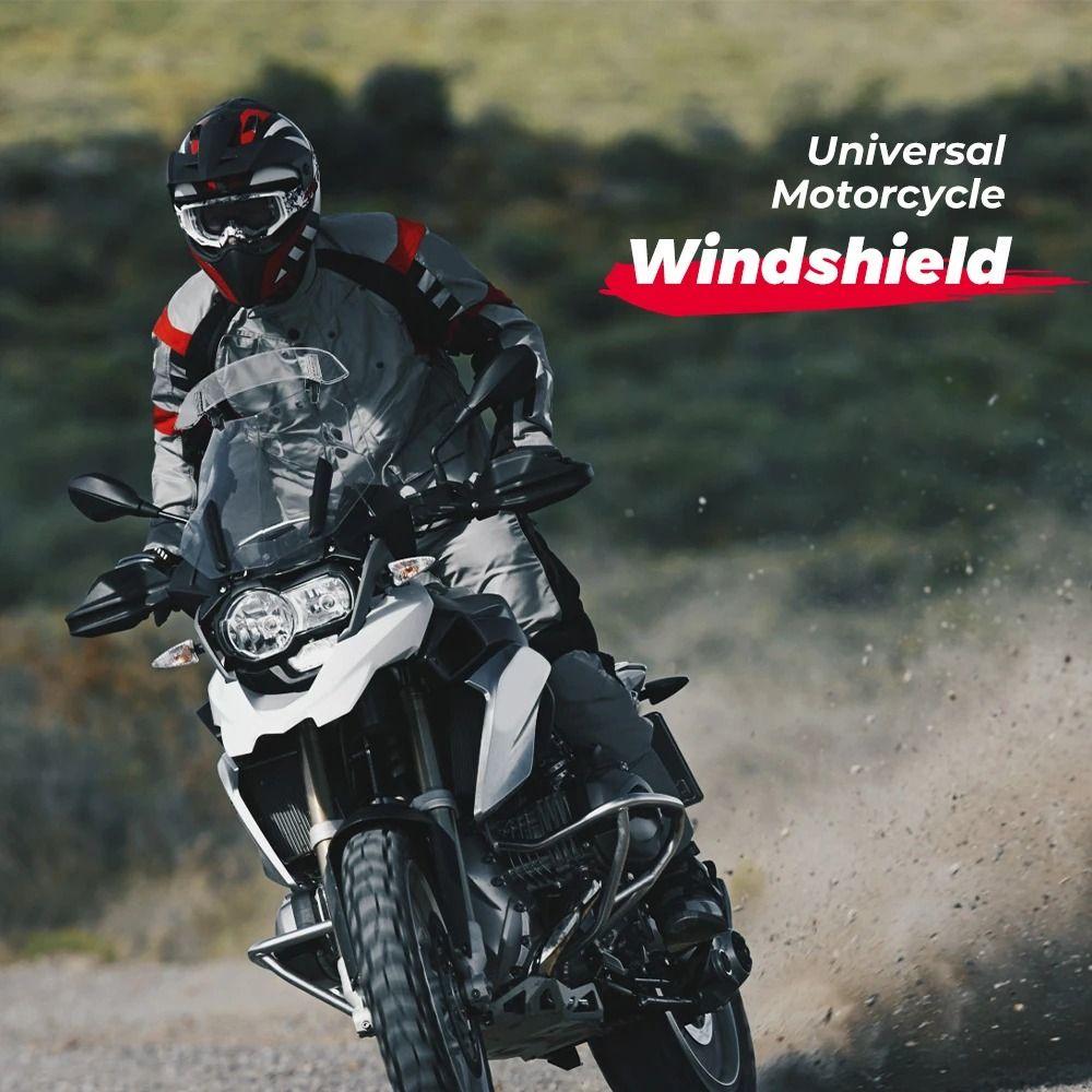 

Adjustable Angle Moto Extension Windshield PC Plastic Motorcycle Wind Screen Motorcycle Style C-Transparent