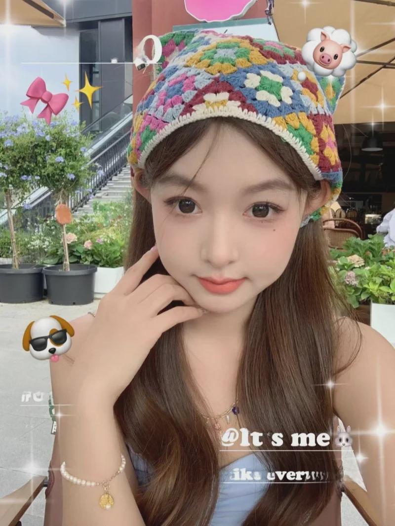 

«Милая и симпатичная повязка на голову с цветочным узором, связанная вручную»: Стиль путешествия весна/осень One Size