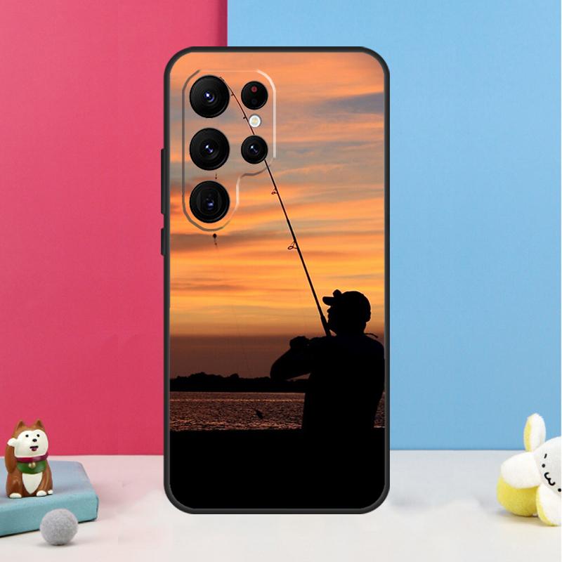 Fishing Rod Case For Samsung Galaxy S23 Ultra S24 S22 Note 20 10 Plus S8 S9 S10 S21 S20 FE Back Cover