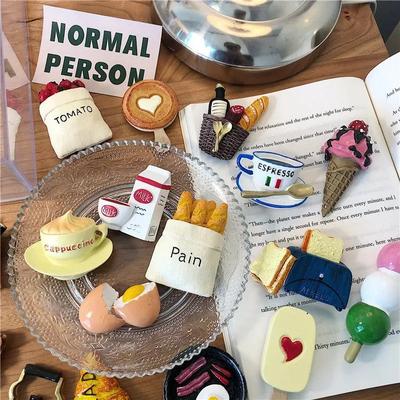 1/5/10Pcs Refrigerator Magnets Kawaii Cartoon Food Fridge Magnets Cute Decorative Magnets Personalized Fridge Magnet Locker Cabinet