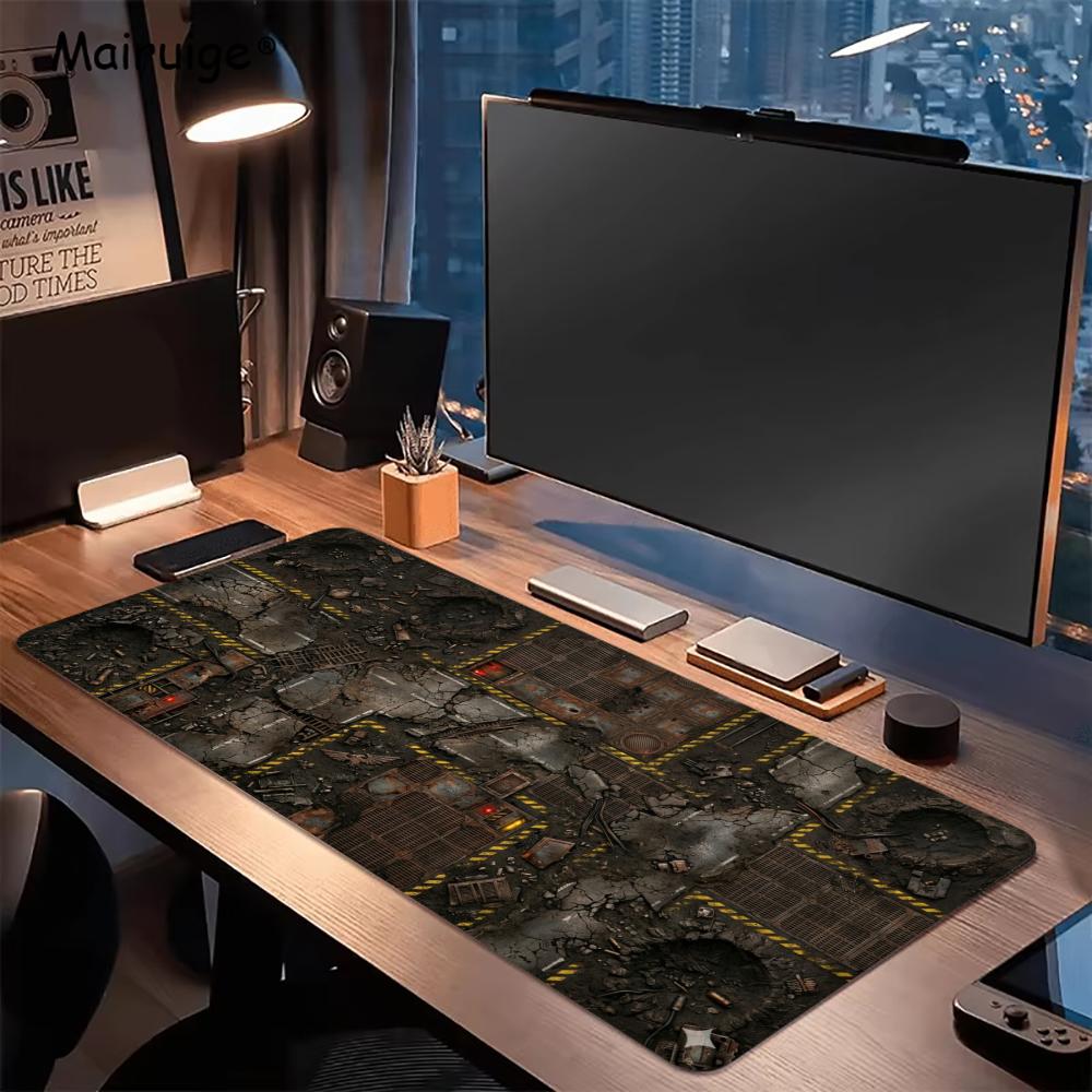 Industrial Ruins Battle Map Mousepad Speed Gaming Mats Playmat Office Accessories Desk Pad Mouse Pad for Computer Mouse Mat