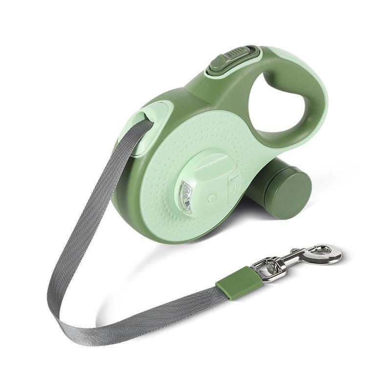 

5 м светодиодный выдвижной поводок для собак прочный нейлоновый поводок для ходьбы и бега для домашних животных длинный автоматический гибкий поводок для щенков