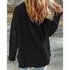 Womens Lapel Long Sleeve Casual Shirt Coat with Pockets Autumn Winter Loose Casual Plush Long Sleeve Jacket