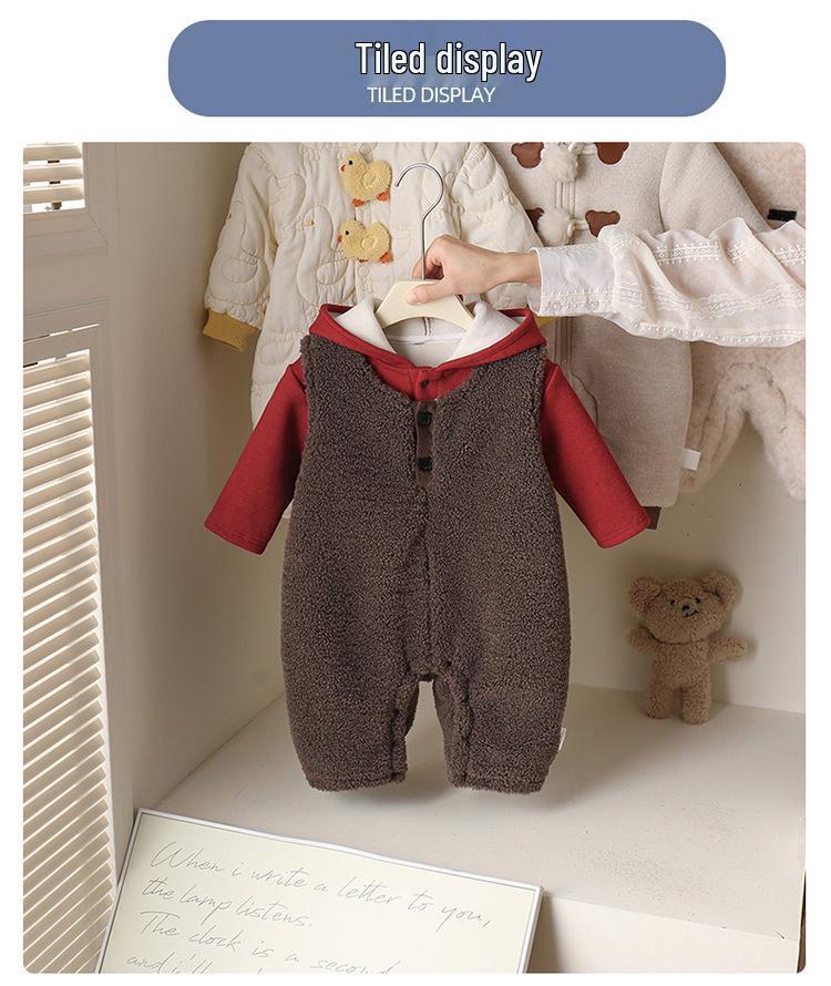 Winter Baby Two-Piece Set: Cute Newborn Girl Romper & Stylish Outwear
